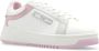 Emporio Armani Witte Roze Leren Sneaker met Metalen Adelaar Plaque White Dames - Thumbnail 7