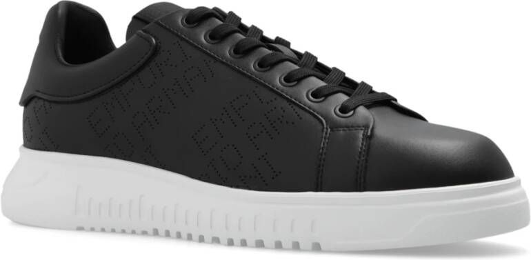 Emporio Armani Sportschoenen met veters Zwart Heren