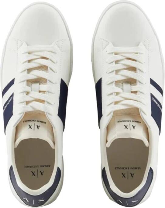 Armani Exchange Blauwe Veterschoenen met Rubberen Zool White Heren - Foto 7