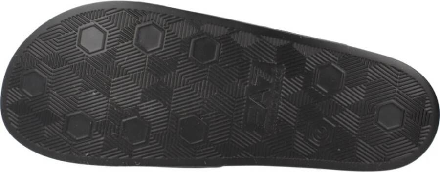 Emporio Armani Strandkleding Sliders voor Mannen Black Heren