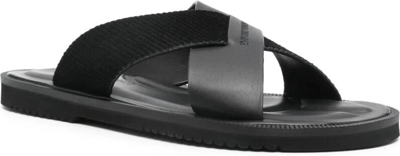 Emporio Armani Suède Rubberen Zool Sandalen