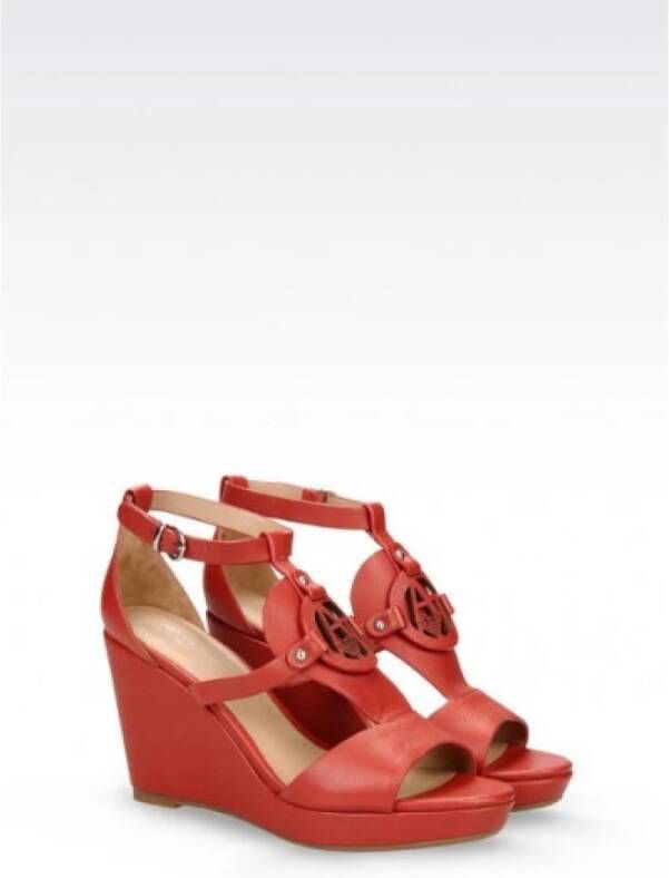 Emporio Armani Wedges Red Dames