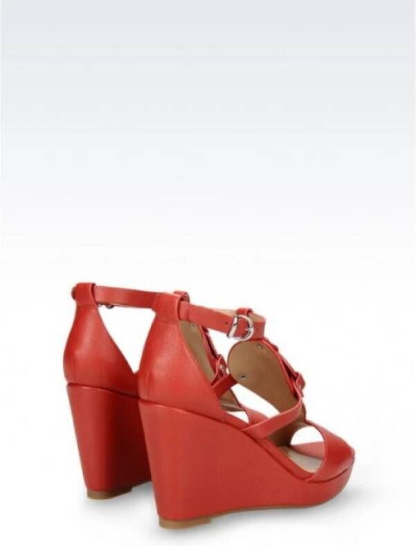 Emporio Armani Wedges Red Dames