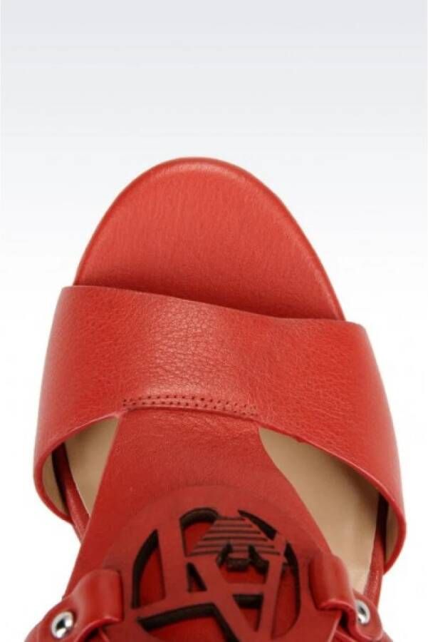 Emporio Armani Wedges Red Dames