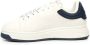 Emporio Armani Wit Blauw Leren Sneakers Vetersluiting White Heren - Thumbnail 11
