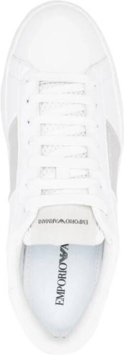 Emporio Armani Wit Zilver Sneaker Mesh White Heren