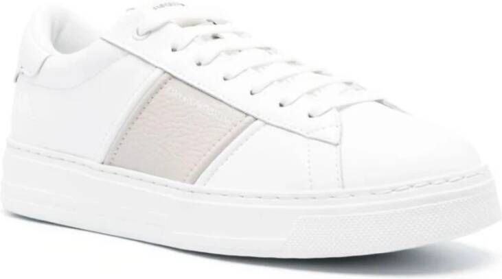 Emporio Armani Wit Zilver Sneaker Mesh White Heren