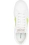 Emporio Armani Witte leren sneakers met limoengroene contrasterende inzetstukken en logo-opschrift White Heren - Thumbnail 2