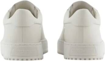 Emporio Armani Witte Leren Lage Sneakers