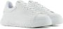 Emporio Armani Witte Leren Sneakers Logodetail Rubberen Zool White Dames - Thumbnail 3