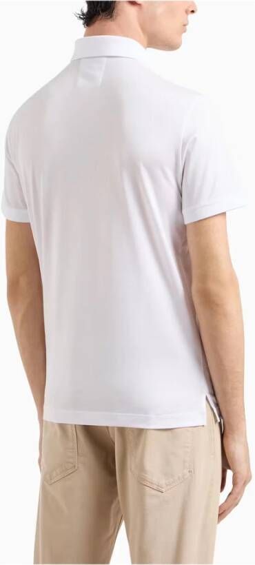 Emporio Armani Witte Polo Shirt met Adelaar Borduurwerk