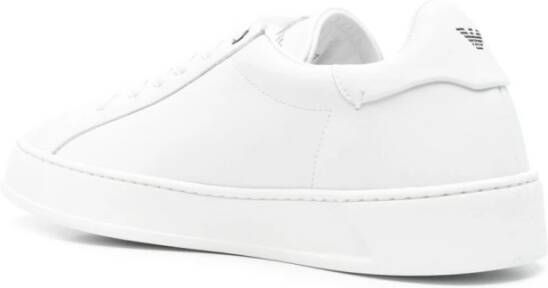 Emporio Armani Witte Sneakers met Vetersluiting