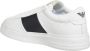 Giorgio Armani Logo Sneakers van Glad Leer White Heren - Thumbnail 4