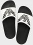 Emporio Armani Zwarte Strandslippers met Armani Logo White Heren - Thumbnail 3