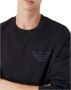 Emporio Ar i Zwart katoenen sweatshirt met adelaar logo - Thumbnail 2