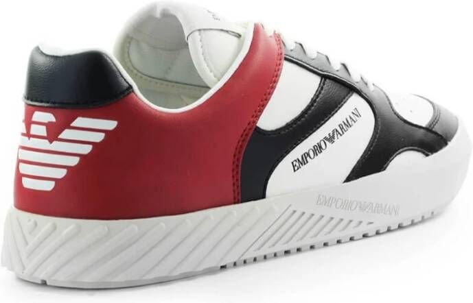 Emporio Armani Zwart Rode Sneaker Met Logo In Multicolor - Foto 3