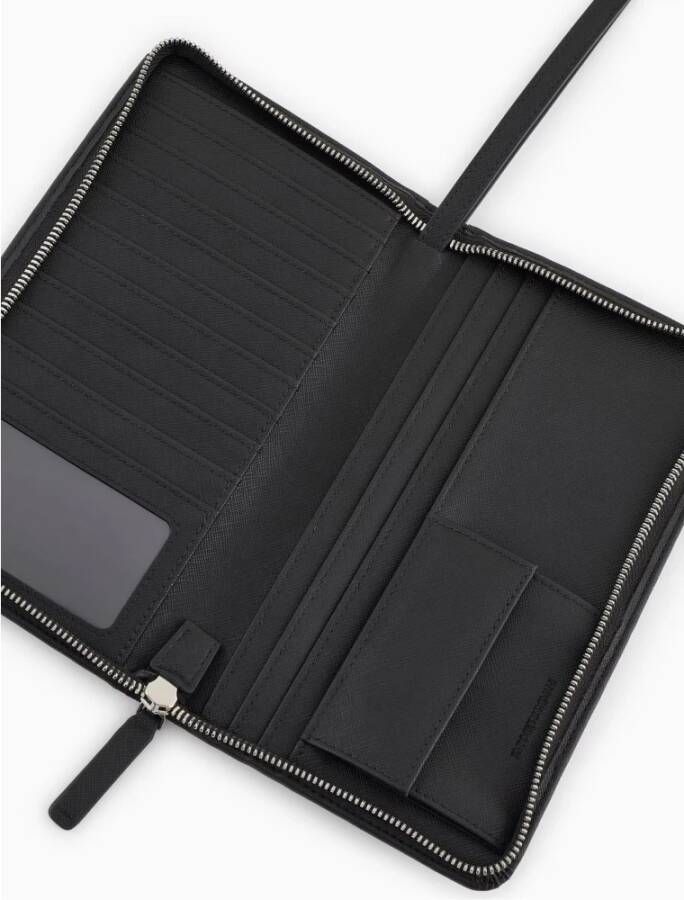 Emporio Armani Zwarte accessoires met adelaarsplaat