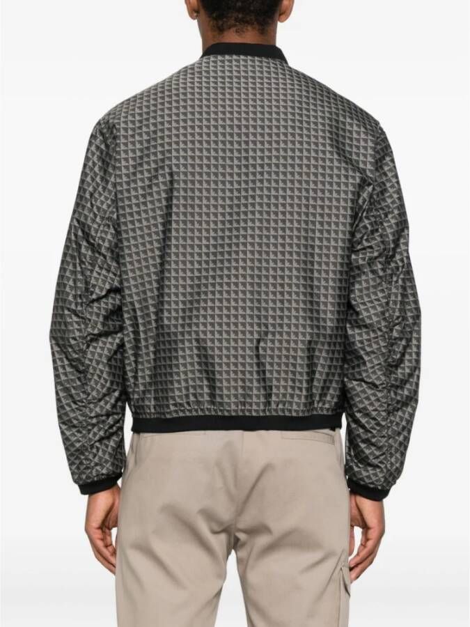 Emporio Armani Zwarte Adelaarpatroon Ritsjas