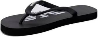 Emporio Armani Zwarte Flip Flops EA Logo Stijl Black Heren