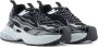 Emporio Ar i Zwarte Gestreepte Patroon Sneakers Dikke Zool - Thumbnail 2