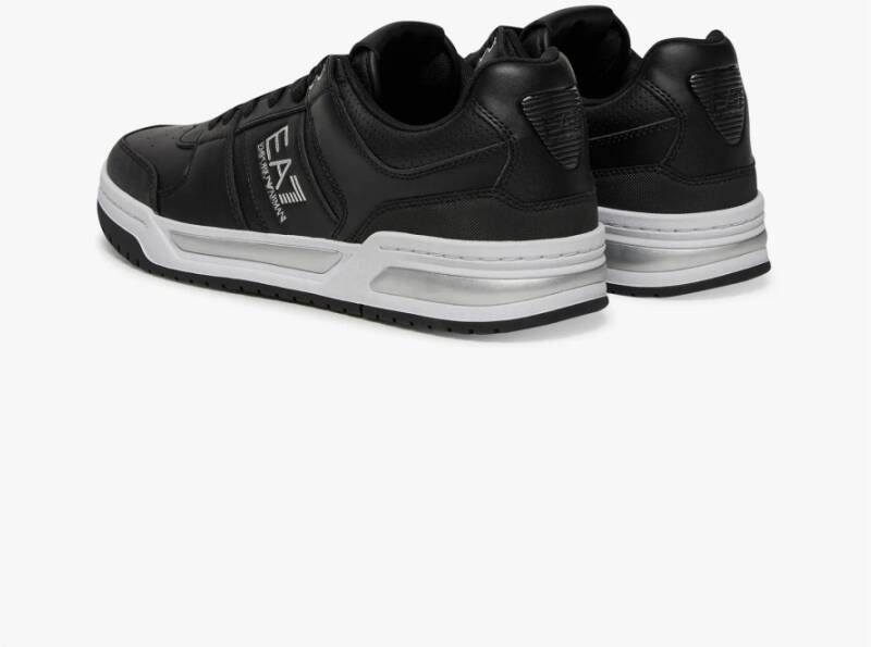 Emporio Armani Zwarte Glanzende Sportsneakers