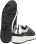 Emporio Armani Zwarte Leren Sneakers met Zilveren Spiegelende Achterinzet en Adelaar Logo Black Heren - Thumbnail 2