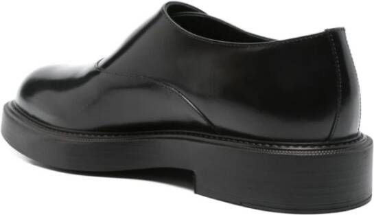 Emporio Armani Zwarte Leren Gesp Laarzen