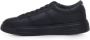 Emporio Armani Zwarte Leren Sneakers met Anatomische Rubberen Zool Black Heren - Thumbnail 7