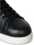Emporio Armani Zwarte leren sneakers met stevige zool Black Heren - Thumbnail 9