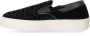 Emporio Armani Low-Top Sneakers Black Monogram Slip-On Sneaker in zwart - Thumbnail 4