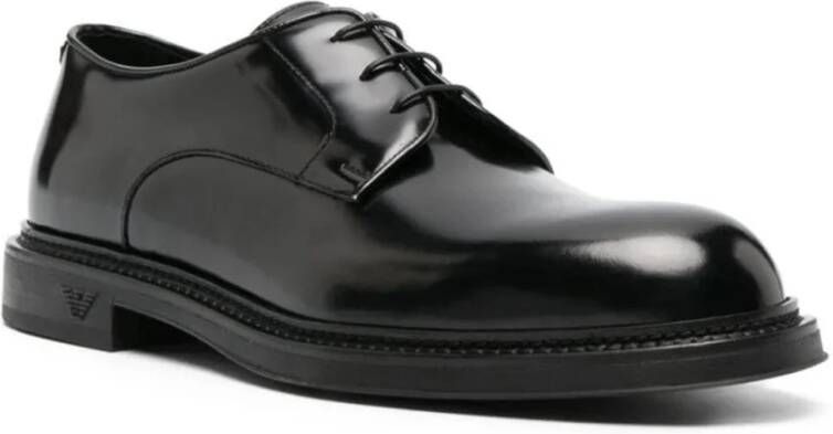 Emporio Armani Leren schoenen Black Heren - Foto 2