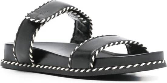 Emporio Armani Zwarte Sandalen met Logodetail