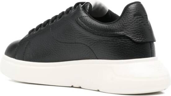 Emporio Armani Zwarte Sneakers met Logo Patch