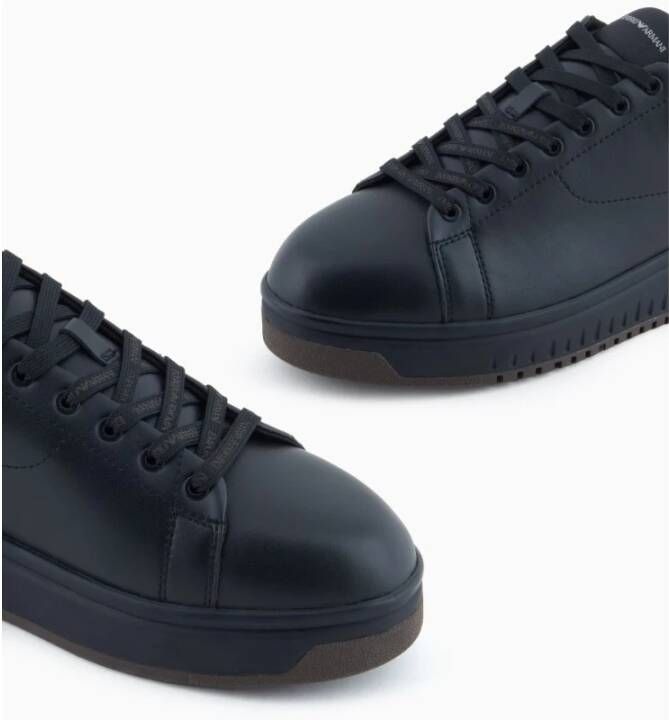 Emporio Armani Zwarte Sneakers Regular Fit