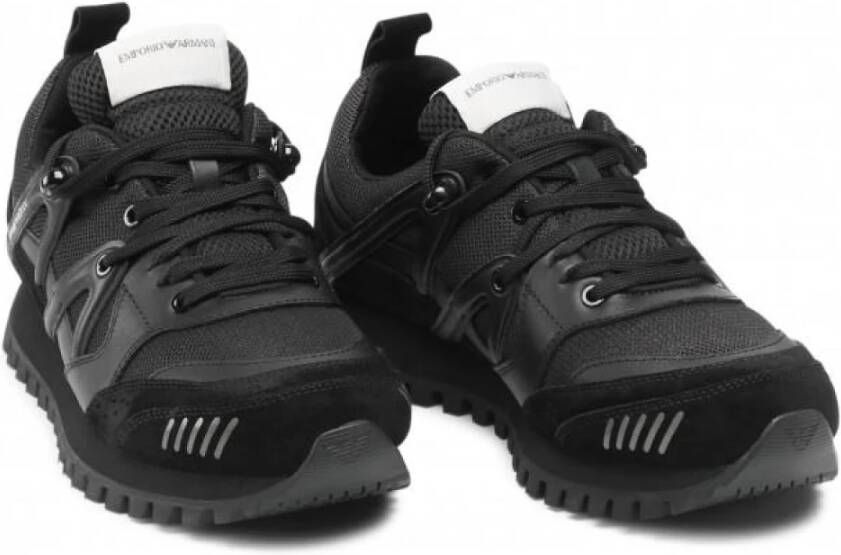 Emporio Armani Zwarte X4X555Xm996 Sneakers Black Heren