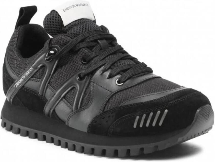 Emporio Armani Zwarte X4X555Xm996 Sneakers Black Heren