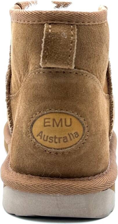 EMU Bruine Leren Laarzen Herfst Winter Collectie Brown Dames