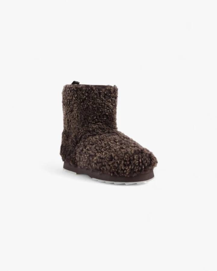 Emu Teddy Chocolate Stijlvolle Enkellaarzen
