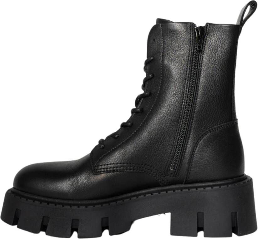 &Copenhagen Zwarte leren laars Black Dames
