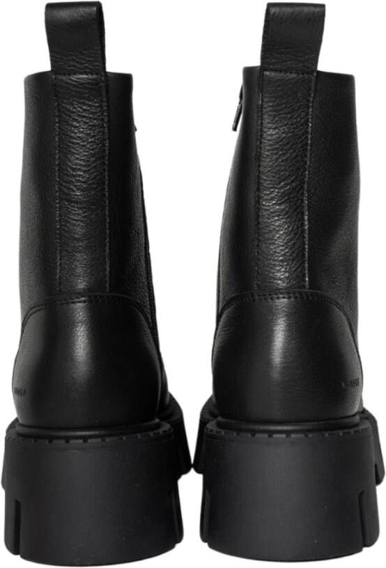 &Copenhagen Zwarte leren laars Black Dames