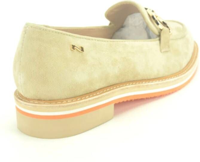 Enterprise Japan Beige Daim Moccasin + Gar. Beige Dames