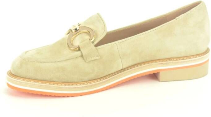 Enterprise Japan Beige Daim Moccasin Loafers Beige Dames