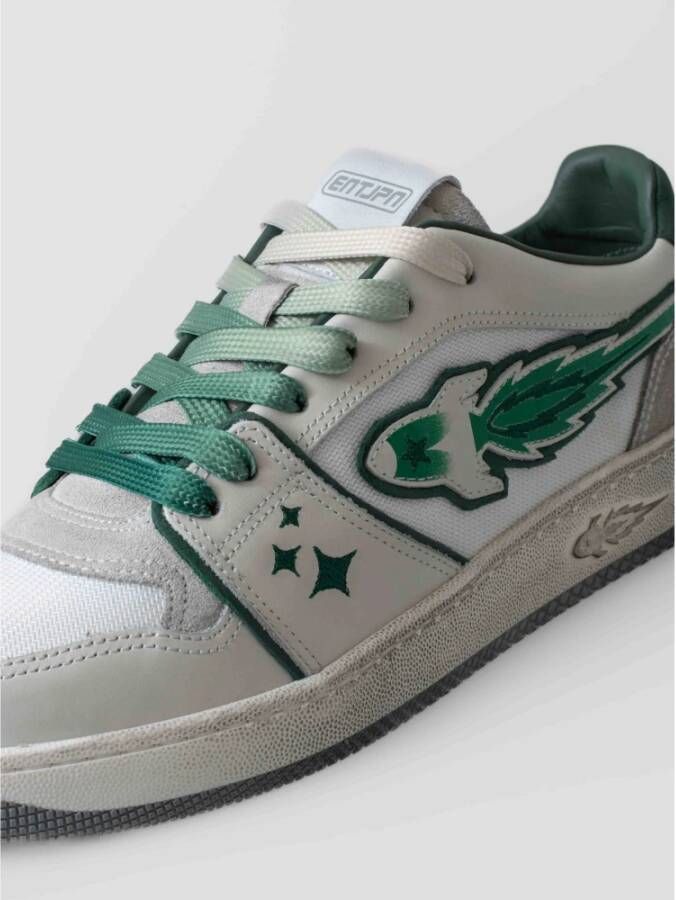 Enterprise Japan Casual Elegance Sneakers Wit Groen