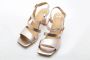 Enterprise Japan Gouden Metallic Sandaal met Enkelband Yellow Dames - Thumbnail 3