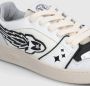 Enterprise Japan Leren sneaker met craquele inzetstukken Blue Heren - Thumbnail 7