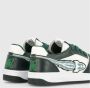 Enterprise Japan Groene Leren Sneakers met Ster Geperforeerde Neus Green Heren - Thumbnail 7