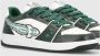 Enterprise Japan Groene Leren Sneakers met Ster Geperforeerde Neus Green Heren - Thumbnail 8