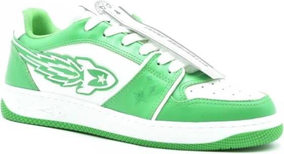 Enterprise Japan Luxe kalfsleren sneakers Green Heren