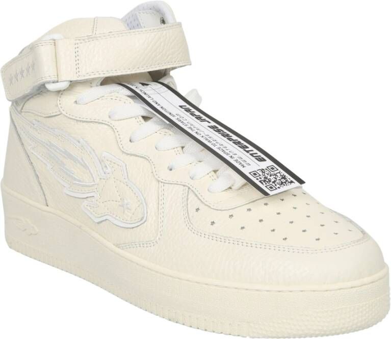 Enterprise Japan Witte Leren Sneakers voor Heren Wit Heren
