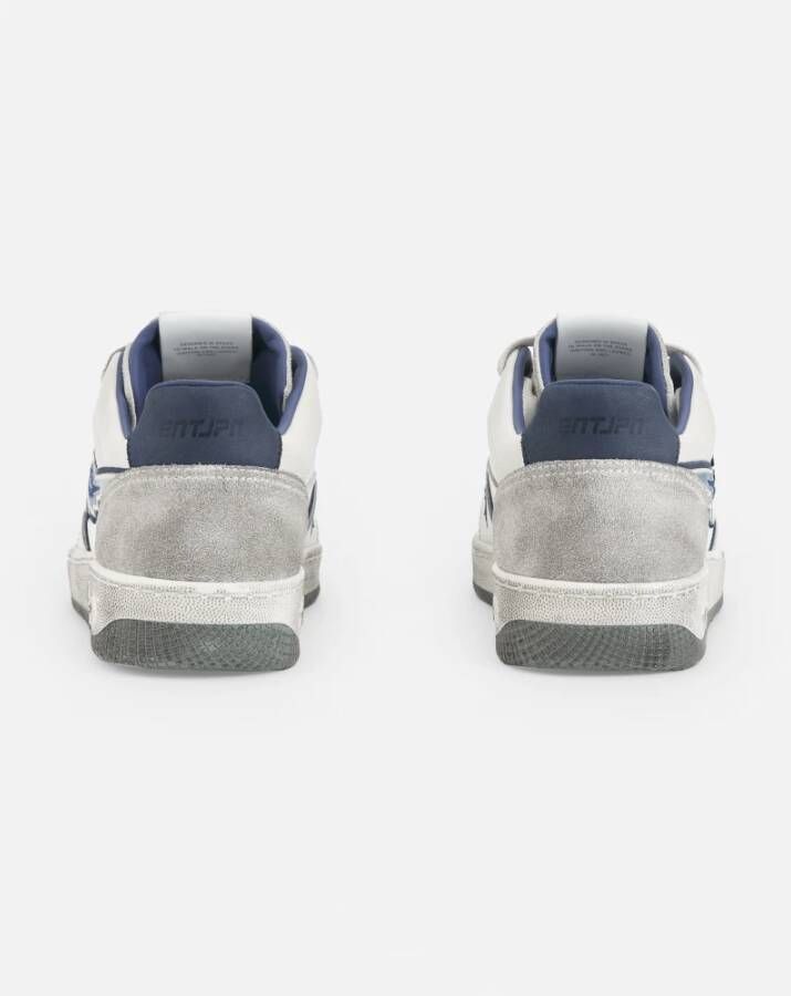 Enterprise Japan Witte Sneakers met Blauwe Details